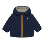 K-Way Giubbino Reversibile Bicolore con Zip E Cappuccio Blu/Verde per Neonato K71338WXXX BLU/VERDE K-WAY 