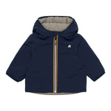K-Way Giubbino Reversibile Bicolore con Zip E Cappuccio Blu/Verde per Neonato K71338WXXX BLU/VERDE K-WAY 