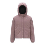 K-Way Giubbino Reversibile Bicolore con Zip E Cappuccio Rosa/Nero per Bambina K71339W ROSA/NERO K-WAY 