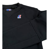 K-Way Felpa tinta unita Girocollo con Logo Nero per Bambina K7141TW NERO K-WAY 