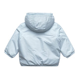K-Way Giubbino tinta unita con Zip E Cappuccio Azzurro per Neonato K7142RWX AZZURRO K-WAY 