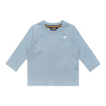 K-Way Shirt Girocollo tinta unita con Logo Azzurro per Neonato K8138CWNXX AZZURRO K-WAY 
