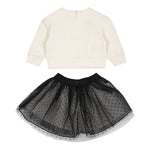 Karl Lagerfeld Completo 2 Pezzi Felpa-Gonna Panna/Nero per Neonata Z30283 PANNA/NERO KARL LAGERFELD 