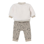Karl Lagerfeld Completo 2 Pezzi Felpa-Leggins Panna/Beige per Neonata Z30672 PANNA/BEIGE KARL LAGERFELD 