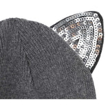 Karl Lagerfeld Cappello tinta unita con Orecchie Grigio per Bambina Z31007X GRIGIO KARL LAGERFELD 