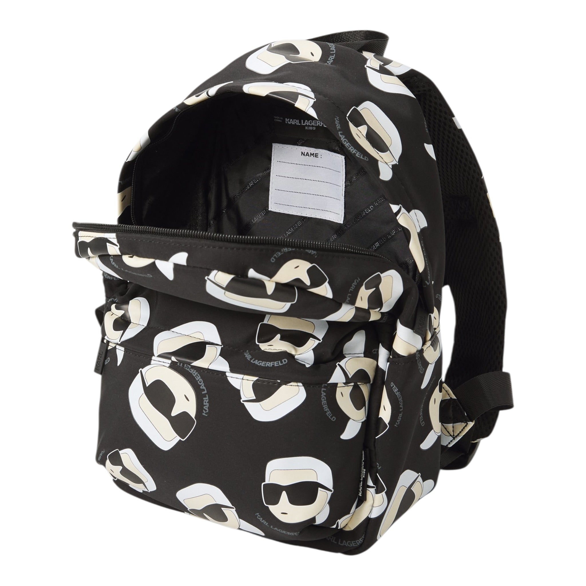 Karl Lagerfeld Zaino tinta unita con Stampe Logo Nero per Bambina Z31037 NERO KARL LAGERFELD 