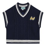 Kenzo Gilet tinta unita Scollo A V Blu per Bambina K60667 BLU KENZO 