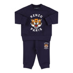 Kenzo Completo 2 Pezzi Felpa-Pantalone tinta unita Blu per Bambino K60935 BLU KENZO 
