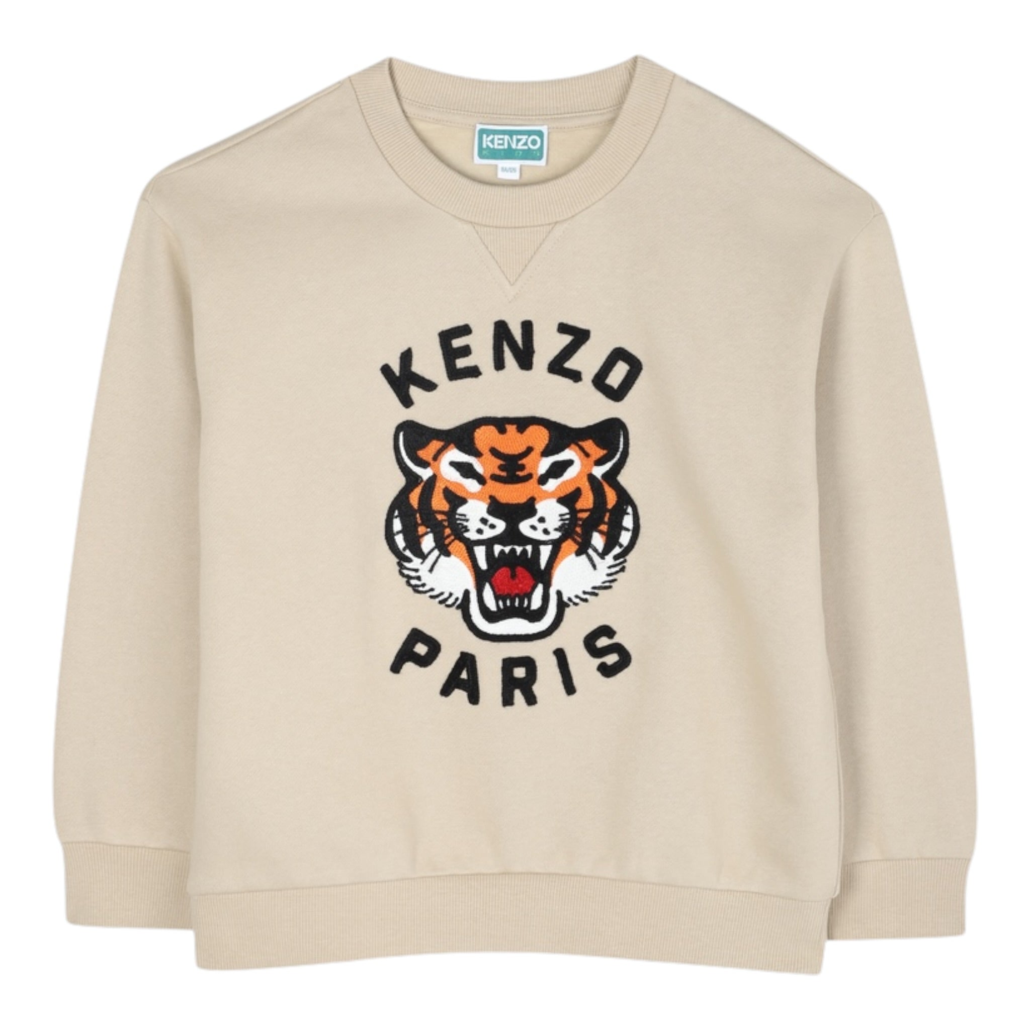 Kenzo Felpa Girocollo tinta unita con Stampa Beige per Neonato K61432N BEIGE KENZO 