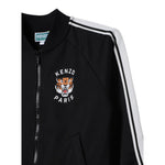 Kenzo Felpa tinta unita con Zip E Stampa Nero per Bambino K61469 NERO KENZO 