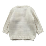 La Stupenderia Cardigan tinta unita con Trecce Panna per Neonato 1WCCR25 PANNA LA STUPENDERIA 