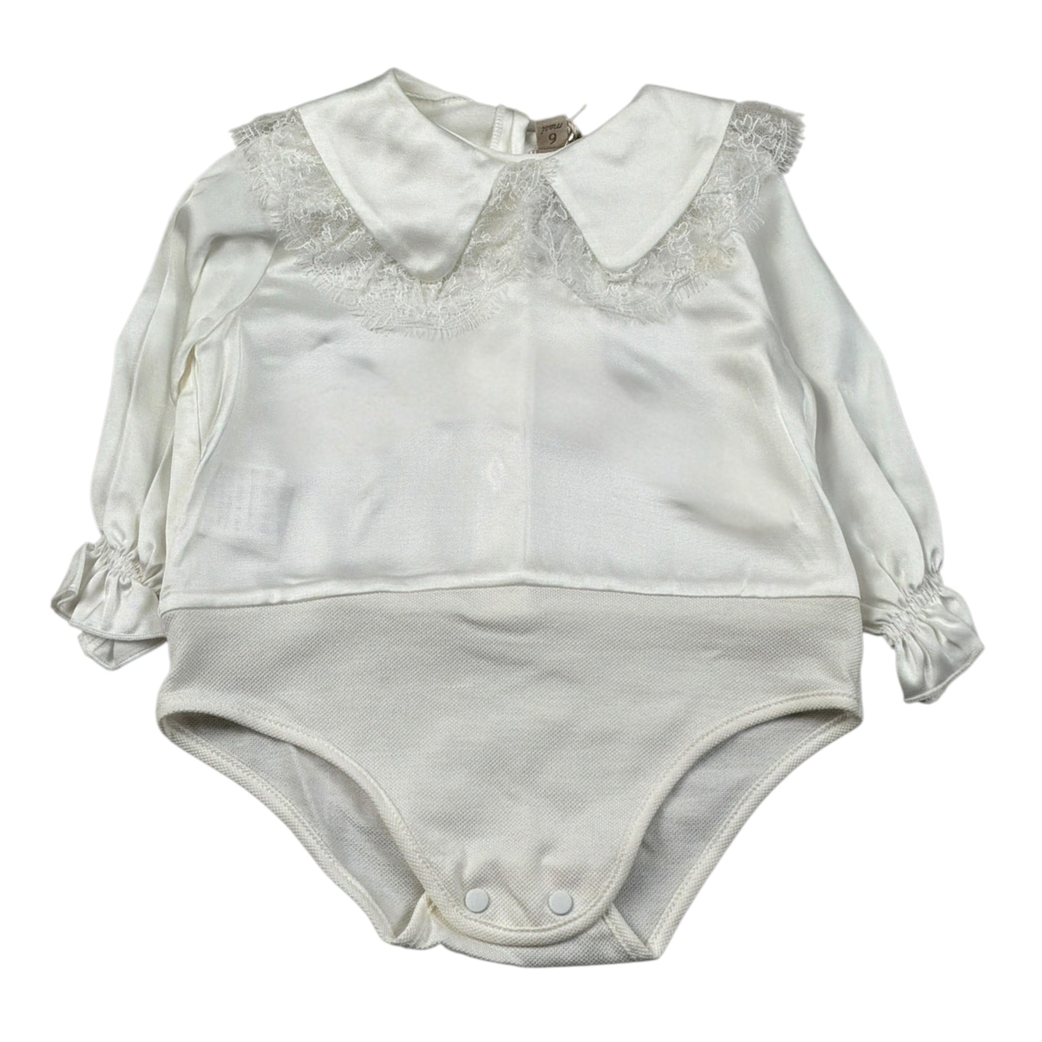 La Stupenderia Camicia Body Manica Lunga tinta unita Panna per Neonata CBBD52 PANNA LA STUPENDERIA 