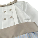La Stupenderia Tutina Bicolore con Colletto Bianco/Azzurro per Neonato CBPG57 BIANCO/AZZURRO LA STUPENDERIA 