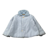 La Stupenderia Cappotto tinta unita con Colletto Azzurro per Neonata TBGB00X AZZURRO LA STUPENDERIA 