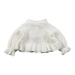 La Stupenderia Cardigan tinta unita con Colletto Panna per Neonata TBGH52 PANNA LA STUPENDERIA 