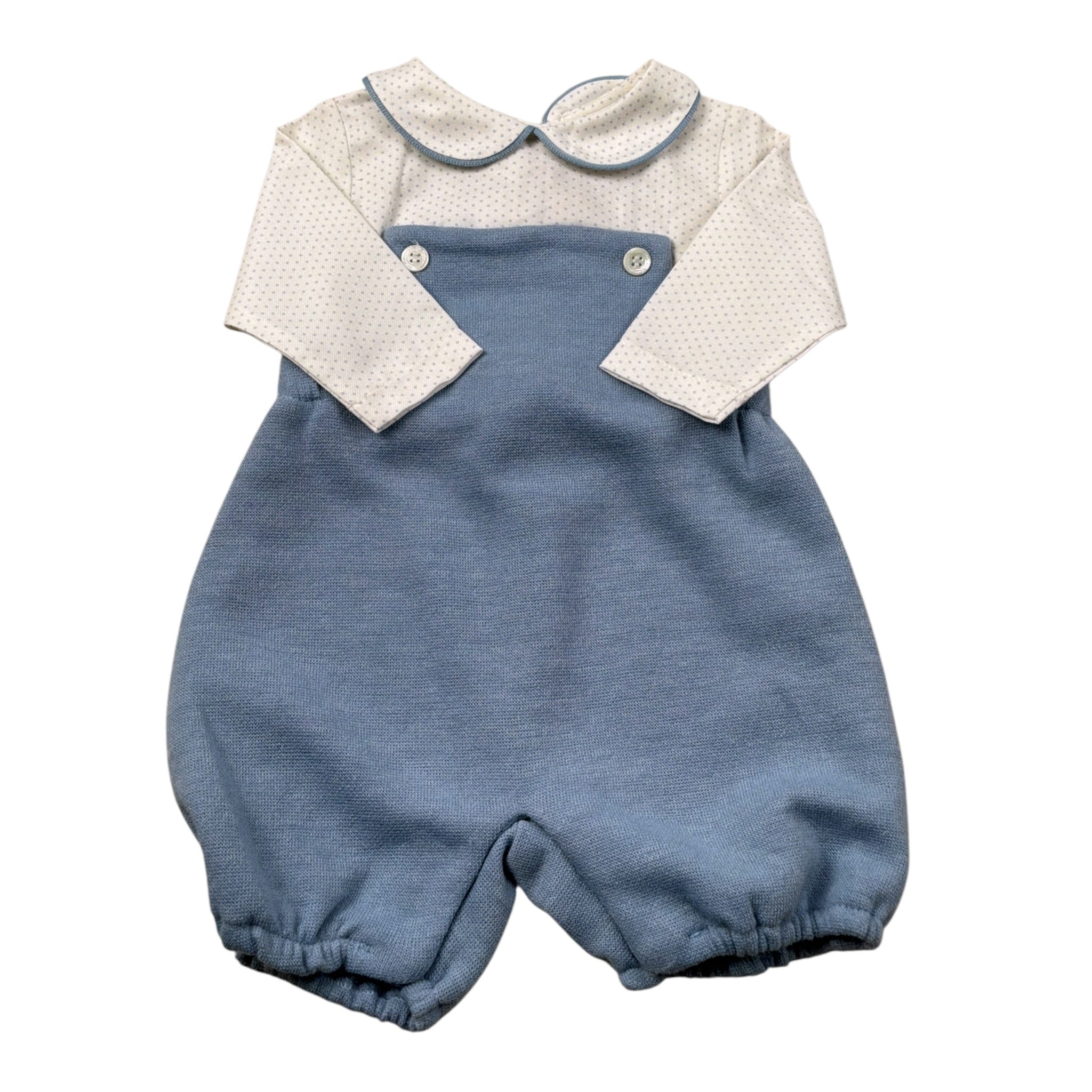 La Stupenderia Tutina Manica Lunga Bicolore Bianco/Azzurro per Neonato TBPG03 BIANCO/AZZURRO LA STUPENDERIA 