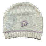 La Stupenderia Cappello tinta unita con Ricami Panna per Neonata WBCP52 PANNA LA STUPENDERIA 