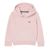 Lacoste Felpa tinta unita con Cappuccio Rosa per Bambina SJ0926J ROSA LACOSTE 