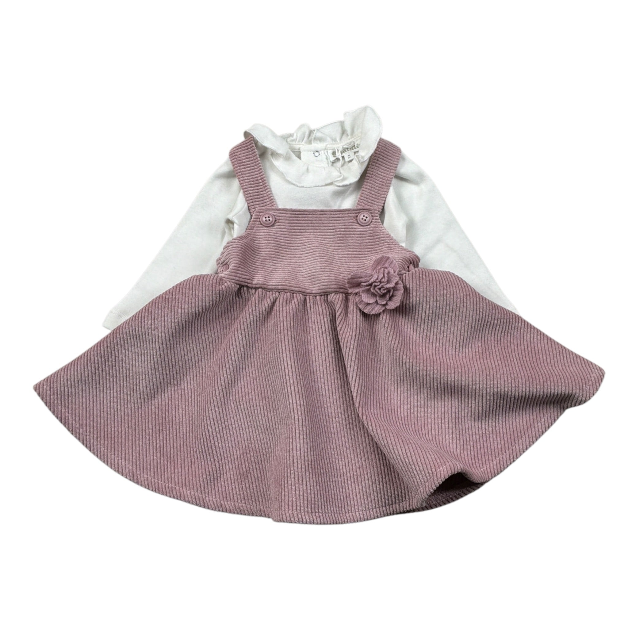Lalalu' Completo 2 Pezzi Body-Salopette Rosa per Neonata 8LTL11Q ROSA LALALU' 