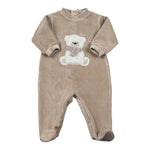 Lalalu' Tutina tinta unita con Stampa Beige per Neonato TCL510Q BEIGE LALALU' 
