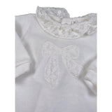 Lalalu' Tutina tinta unita con Ricami Bianco per Neonata TCL7Q BIANCO LALALU' 