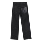 Lanvin Jeans tinta unita con Girovita Regolabile Nero per Bambina N30320 NERO LANVIN 