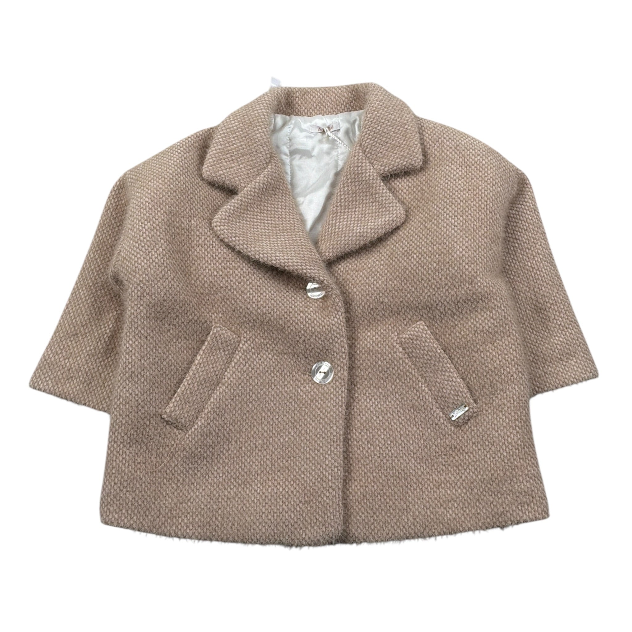 Le Bebe Cappotto tinta unita Beige per Neonata LBG5009 BEIGE LE BEBE 