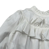 Le Bebe Camicia Manica Lunga tinta unita Bianco per Neonata LBG5098 BIANCO LE BEBE 