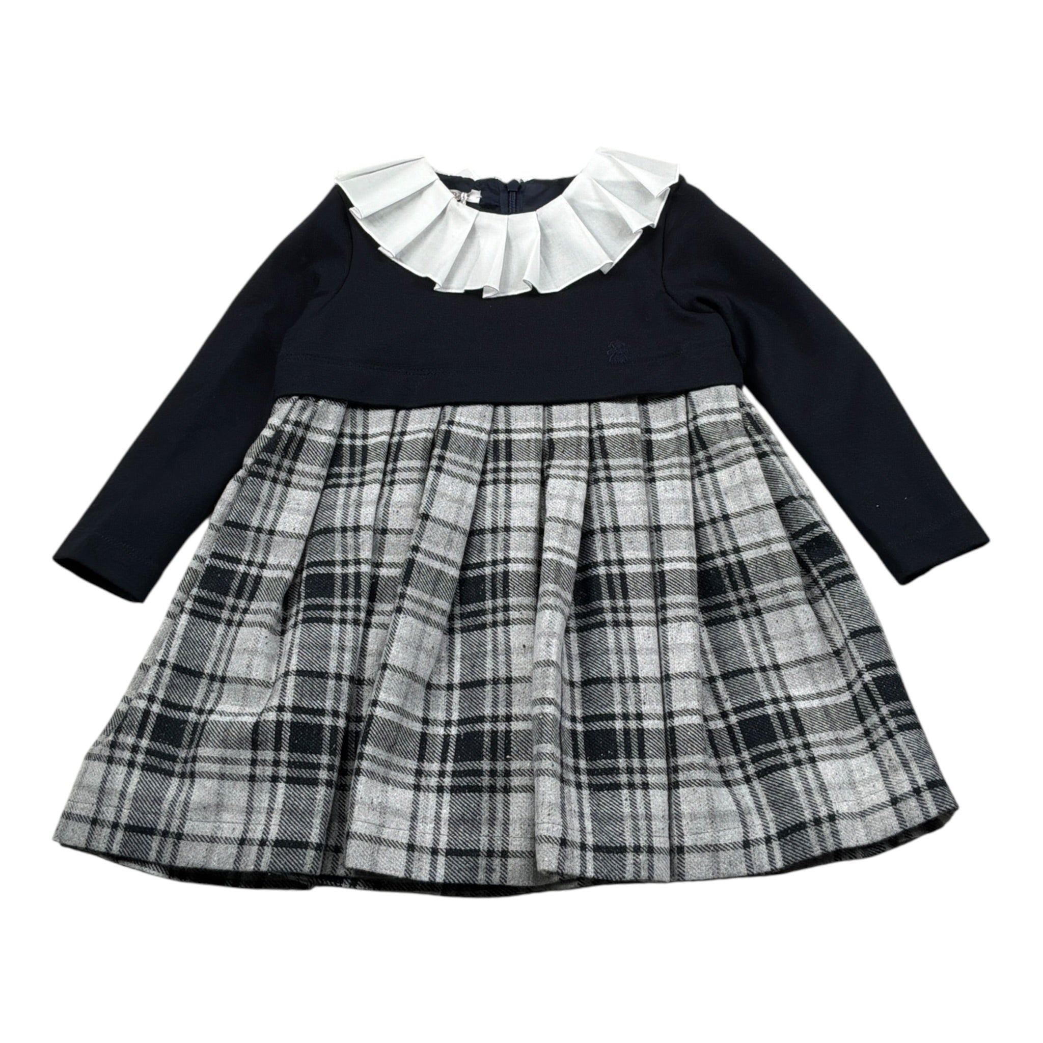 Le Bebe Abito Manica Lunga tinta unita Blu per Neonata LBG5118 BLU LE BEBE 