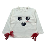 Le Bebe Shirt Girocollo tinta unita con Stampa Panna per Neonata LBG5419 PANNA LE BEBE 