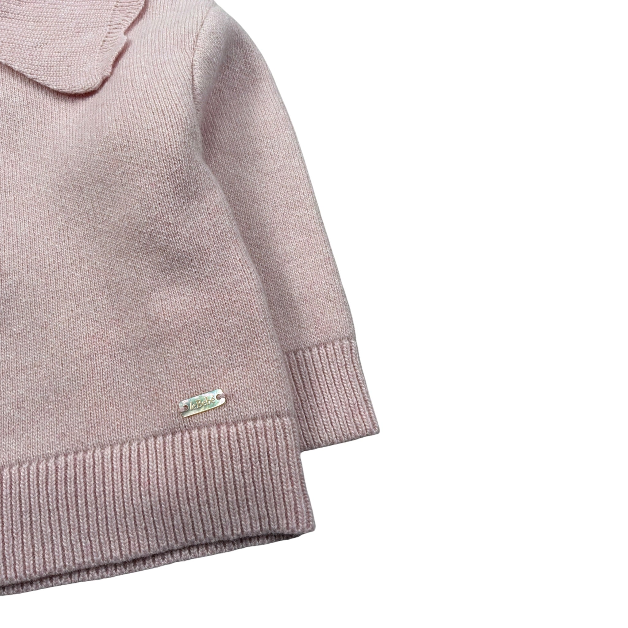 Le Bebe Maglia tinta unita con Colletto Rosa per Neonata LBG5499 ROSA LE BEBE 