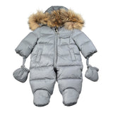 Le Bebe' Eskimo tinta unita con Cappuccio Grigio per Neonato LBB1308 GRIGIO LE BEBE' 