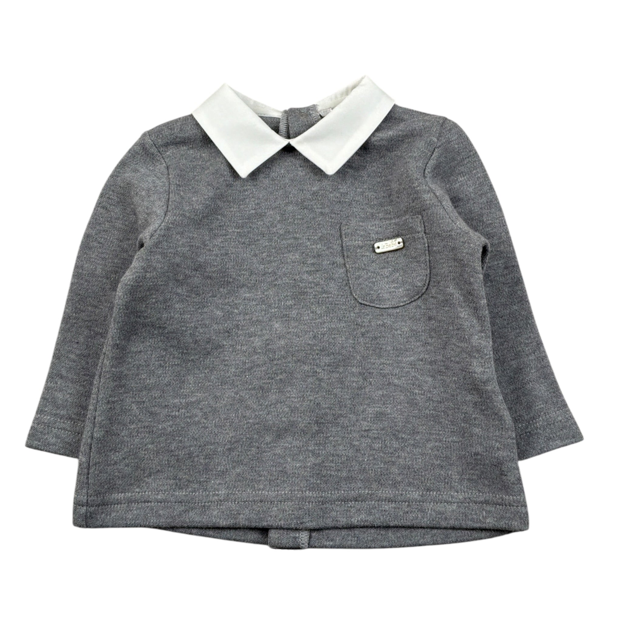 Le Bebe' Maglia tinta unita con Colletto Grigio per Neonato LBB4662 GRIGIO LE BEBE' 