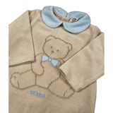 Le Bebe' Tutina tinta unita con Stampa In Velluto Beige per Neonato LBB5081 BEIGE LE BEBE' 