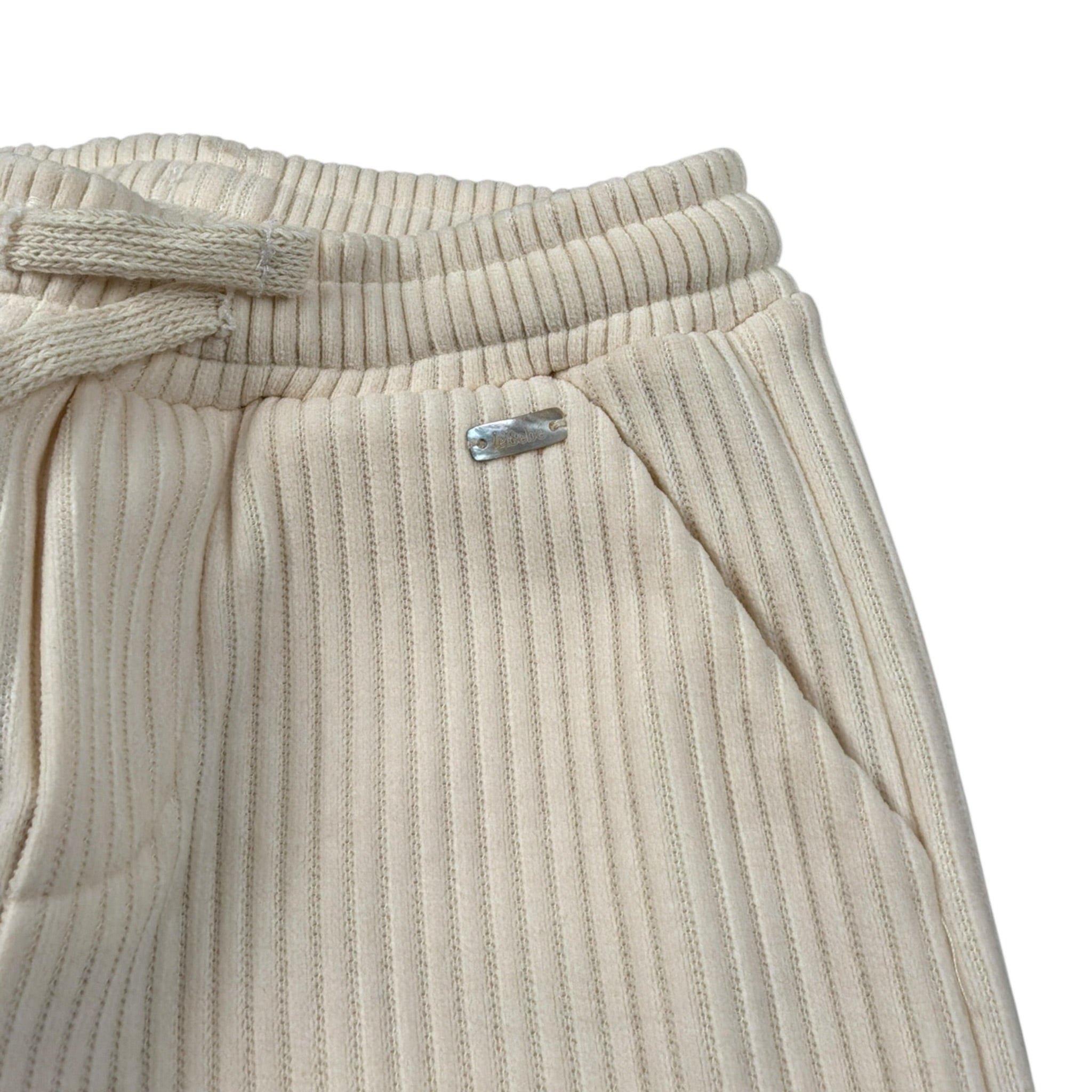 Le Bebe' Pantalone tinta unita con Elastico In Vita Panna per Neonato LBB5161 PANNA LE BEBE' 