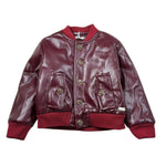 Le Bebe' Giubbino Ecopelle tinta unita con Zip Bordeaux per Neonato LBB5176 BORDEAUX LE BEBE' 