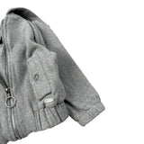 Le Bebe' Felpa tinta unita con Zip E Cappuccio Grigio per Neonato LBB5241 GRIGIO LE BEBE' 