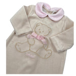 Le Bebe' Tutina tinta unita con Stampa In Velluto Beige per Neonata LBG5961X BEIGE LE BEBE' 