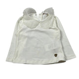 Le Bebe' Shirt tinta unita con Colletto Panna per Neonata LBG6012 PANNA LE BEBE' 
