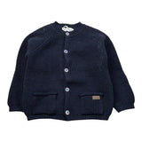 Le Coconne Cardigan tinta unita Blu per Neonato LCN1227N BLU LE COCONNE 