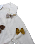 Le Coconne Tutina tinta unita con Applicazioni Panna per Neonata LCN2260 PANNA LE COCONNE 