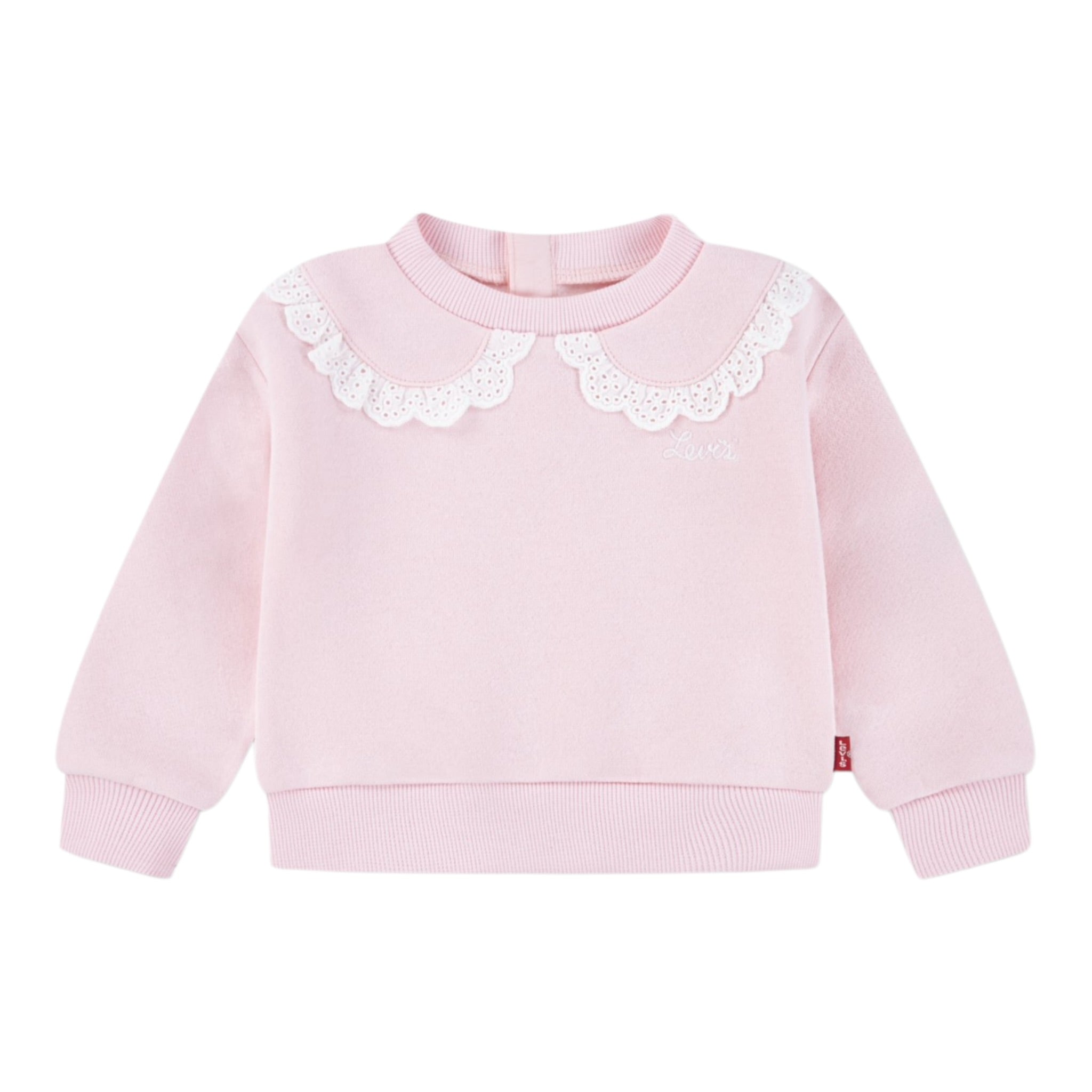 Levi'S Felpa tinta unita con Colletto Rosa per Neonata 1EN575 ROSA LEVI'S 