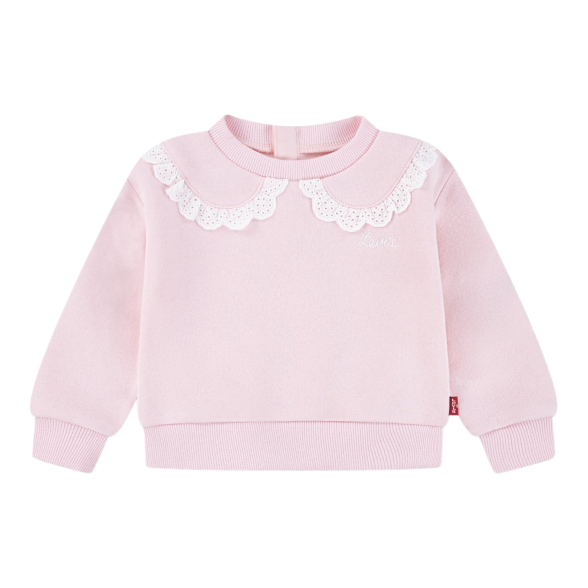 Levi'S Felpa tinta unita con Colletto Rosa per Neonata 1EN575X ROSA LEVI'S 