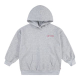 Levi'S Felpa Chiusa con Cappuccio tinta unita con Logo Grigio per Bambina 3EL076 GRIGIO LEVI'S 