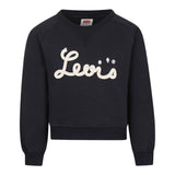 Levi'S Felpa Chiusa Girocollo con Stampa Nero per Bambina 4EL085 NERO LEVI'S 