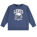 Levi'S Felpa Chiusa Girocollo con Logo tinta unita Blu per Neonato 6EL312 BLU LEVI'S 