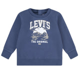 Levi'S Felpa Chiusa Girocollo con Logo tinta unita Blu per Neonato 6EL312 BLU LEVI'S 