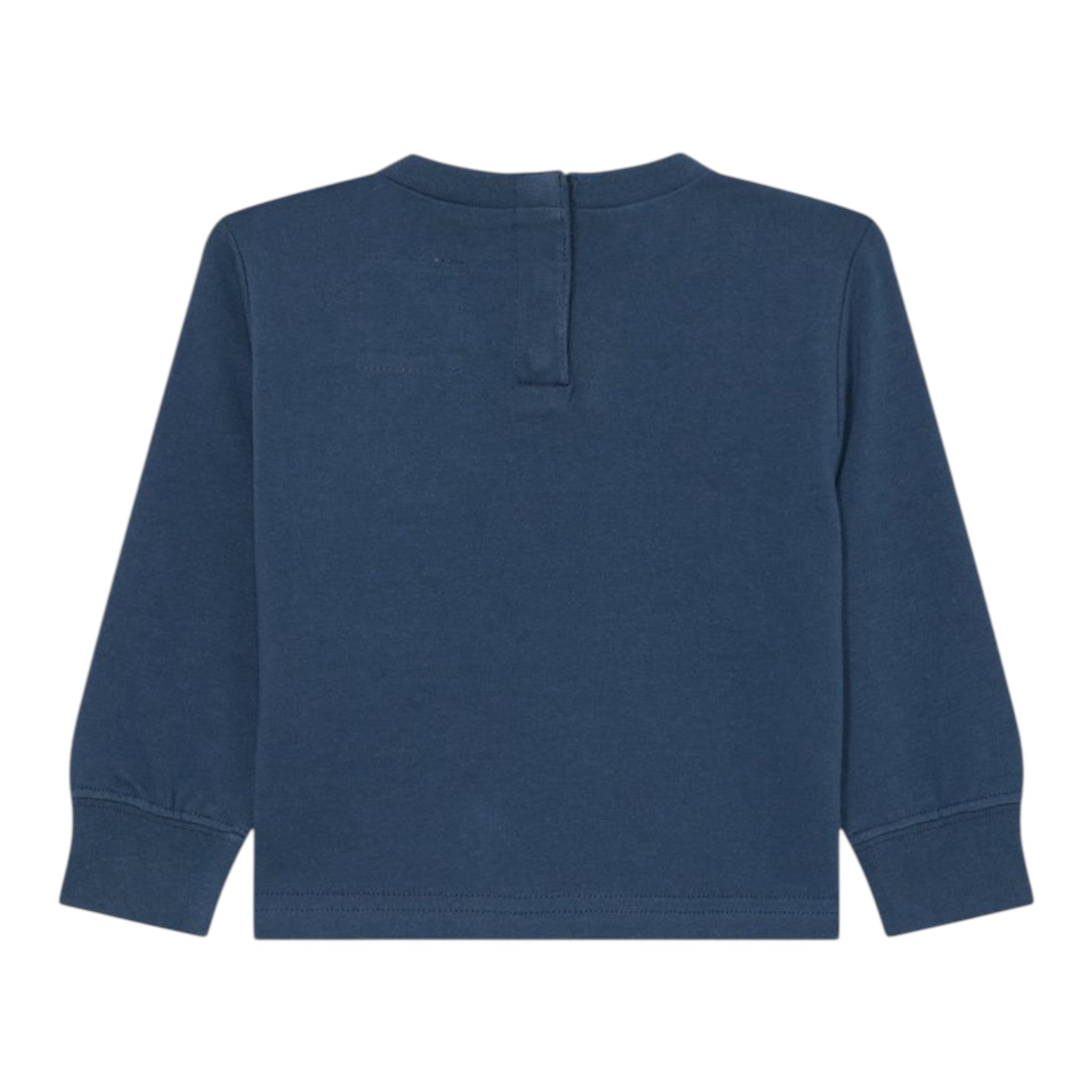 Levi'S Shirt Girocollo tinta unita con Logo Blu per Neonato 6EP410 BLU LEVI'S 