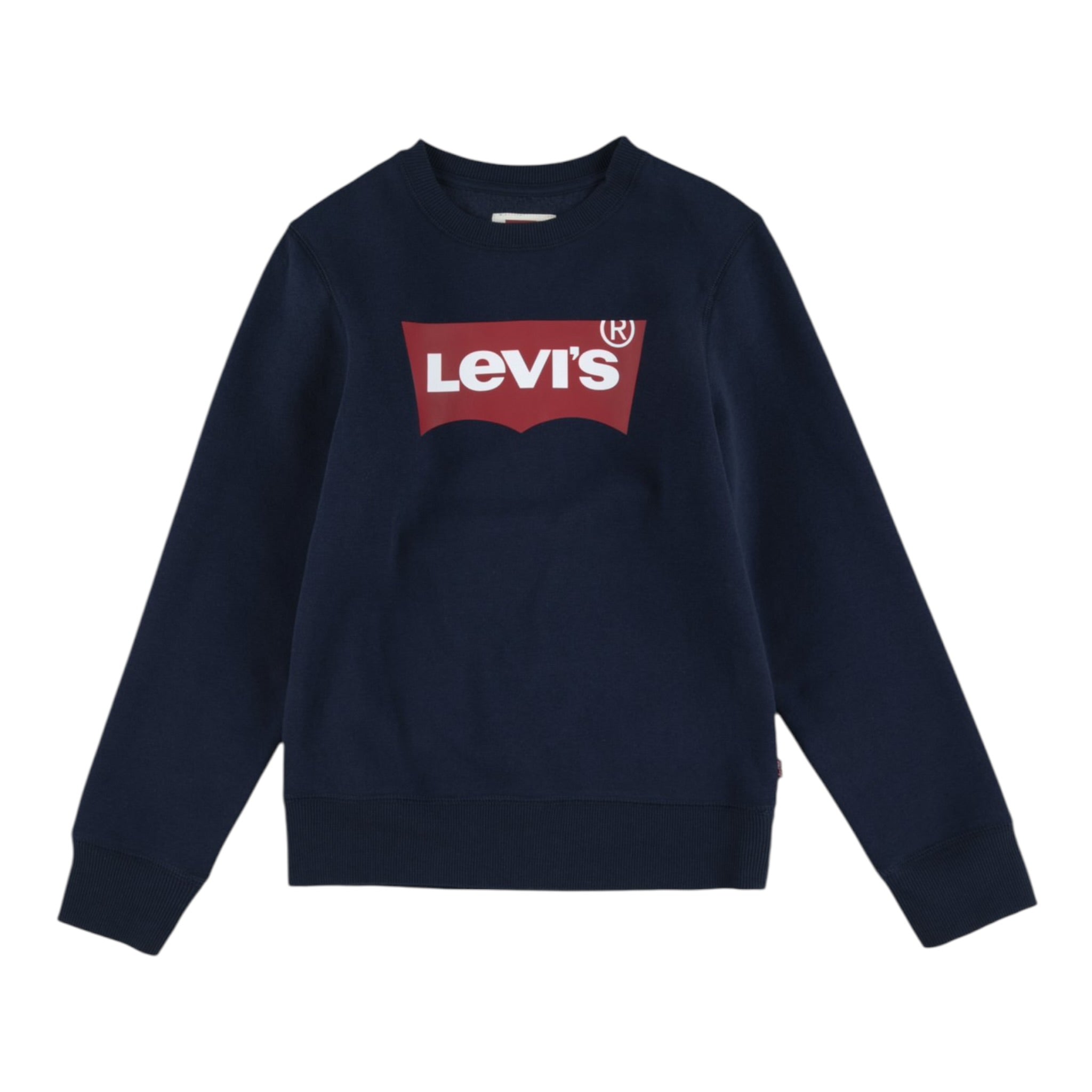 Levi'S Felpa Chiusa Girocollo tinta unita con Logo Blu per Bambino 8E9079X BLU LEVI'S 