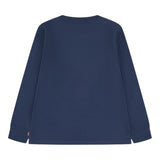 Levi'S Shirt Girocollo tinta unita con Logo Blu per Bambino 9E8646 BLU LEVI'S 